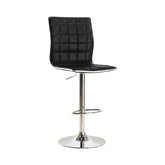Coaster Ashbury Upholstered Adjustable Bar Stools Black and Chrome (Set of 2) Model 122087